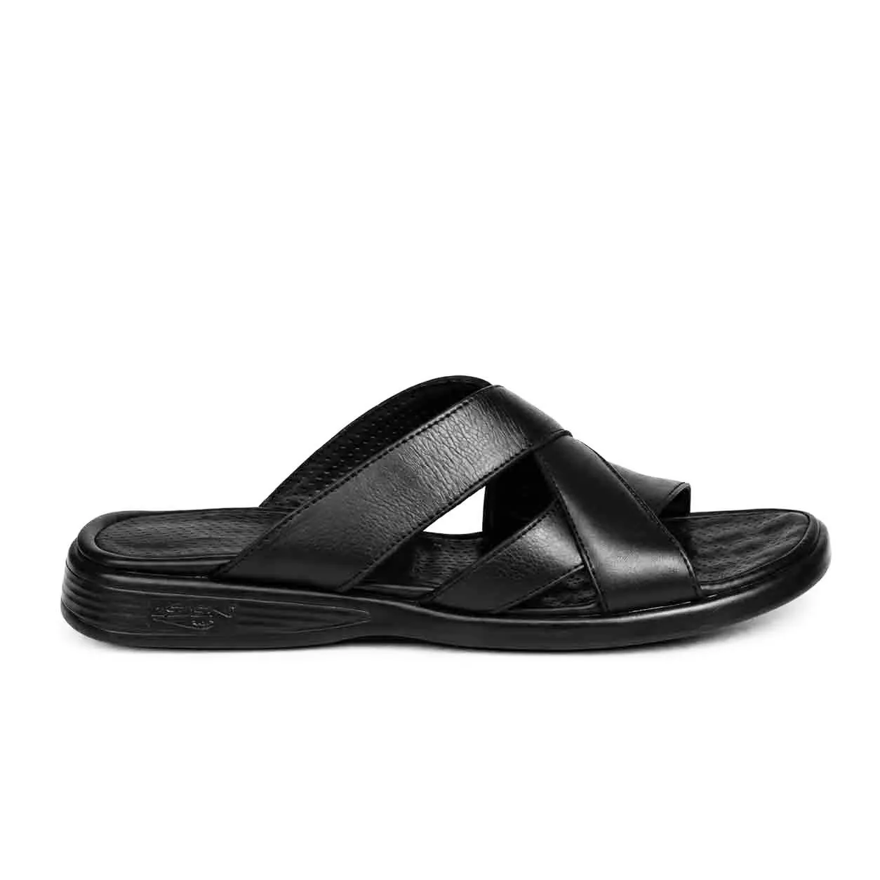 Sandale pour homme 216 noir cuir  miniature
